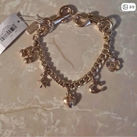 COACH Gold Charm Strap - Picture 2 of 2